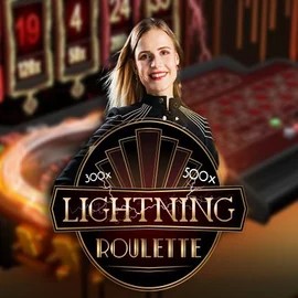 Lightning Roulette game by Evolution – logo hosted on Blaze Spins Casino