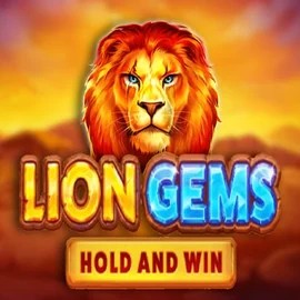 Lion Gems Hold and Win online game logo by Playson on blaze-spins.eu