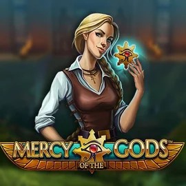 Mercy Of The Gods slot logo by NetEnt at Blaze Spins Casino
