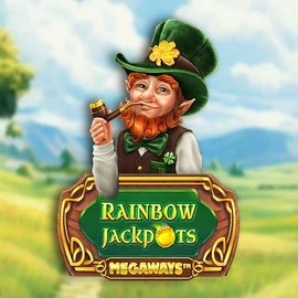 Rainbow Jackpots Megaways logo – Jackpots by Red Tiger Gaming at Blaze Spins Casino